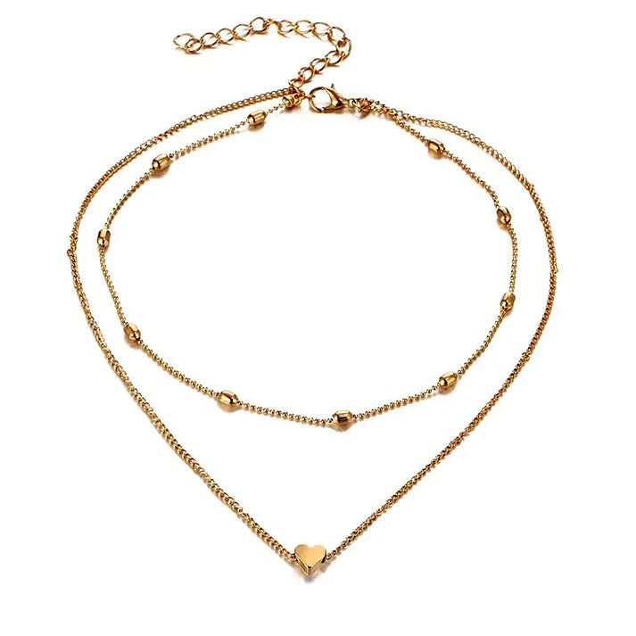 Scarlett Double-Layer Heart Necklace