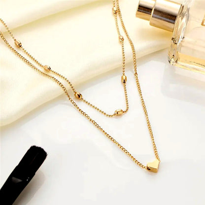 Scarlett Double-Layer Heart Necklace