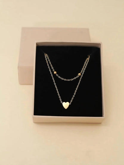 Scarlett Double-Layer Heart Necklace